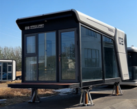 Conteneur détachable prêt à l'emploi Maison capsule de luxe mobile Conception de paquet plat portable avec panneau sandwich extérieur