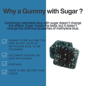 Çin OEM özel etiket özel Falvor Methylen mavi Gummies 1% beyin sağlığı diyet gıda sınıfı benim mavi Gummies takviyesi - Product Image 5