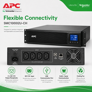 <span class=keywords><strong>APC</strong></span> <span class=keywords><strong>SMC1000I</strong></span>-2UCH 1KVA/600W 2U UPS en rack, onde sinusoïdale pure avec AVR, prises C13 et communication USB/série - Product Image 3