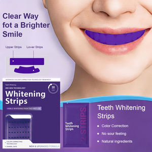 Bandes blanchissantes violettes pour les dents, éliminent en douceur les taches jaunes, éclaircissent les dents, protection non sensible, menthe, patchs blanchissants pour les dents - Product Image 4