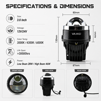 Feux antibrouillard LED pour Toyota RAV4 2005-2018, projecteur laser tricolore, faisceau haut et bas, pare-chocs avant, rétrofit OEM ODM, personnalisation
