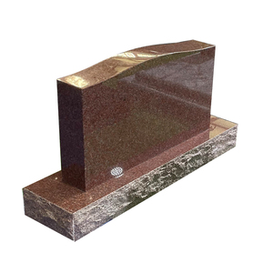 Cementerio de tamaño personalizado de diseño moderno Americano, Lápida de piedra de granito rojo Natural, lápida de cementerio, monumento conmemorativo de mármol - Product Image 1