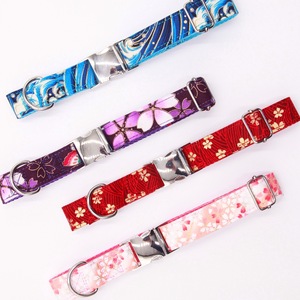 Hochwertige rosa Hunde halsband Leine Combo Robustes Nylon leder <span class=keywords><strong>PU</strong></span> Schnell verschluss Western Style Light Safe für Welpen Spaziergänge - Product Image 3
