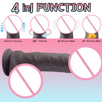 Elektrischer Realistischer Silikon-Dildo-Massager mit Kabelloser Fernbedienung, Heizfunktion, Starker Saugbasis, USB-Aufladbar, Mehrstufige Vibration
