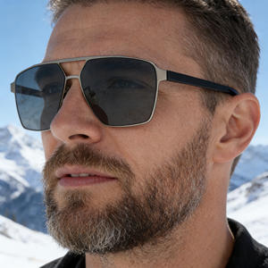 แว่นกันแดดผู้ชายแฟชั่นใหม่สีดำไนลอนโพลาไรซ์ UV400 ประเภท 3 บังแดดพลาสติกกรอบโลหะ KS-3981 - Product Image 4