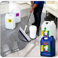 Revêtement liquide auto-nivelant haute brillance antidérapant en résine époxy, peinture au sable coloré pour effet marbre sur sol en ciment