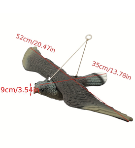 Décoy de Corbeau Volant avec Ailes Étendues, Répulsif d'Oiseaux Réaliste en Plastique pour la Décoration de Jardin et la Lutte Antiparasitaire - Product Image 6