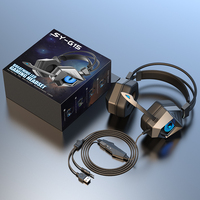Soyto G15 Grosir Headphone Gaming Terbaik 3.5mm Over-ear 7.1 Surround Sound RGB untuk PC/PS4 dengan Mic LED Headset VR Gaming ODM