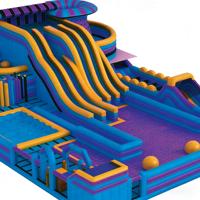 Parcours d'obstacles gonflable commercial pour adultes : Jeux gonflables géants pour aire de jeux, défis et châteaux gonflables