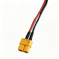 Arnés de Cables con Conector Hembra XT60, Cable de Alimentación de Silicona Rojo/Negro de 14AWG para Batería Lipo RC, Drones y Aplicaciones Eléctricas