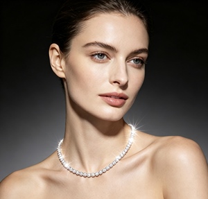 Collier en diamant IGI, couleur D, taille brillant rond, perçage laser, or blanc 10K, diamants de laboratoire, tailles 2-5MM, unisexe, luxe - Product Image 5