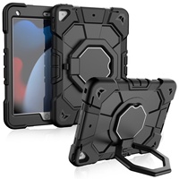 Étui de protection en silicone robuste antichoc pour iPad 7e, 8e, 9e et 10e génération, avec support, sangle et porte-stylet