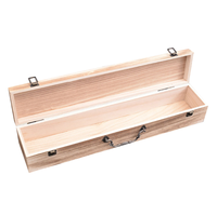 Boîte de présentation de couteau-Étui en bois de paulownia avec logo personnalisé avec fermeture magnétique et poignées