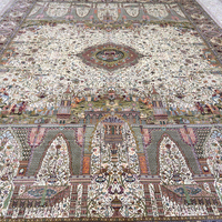 10x14ft fait à la main indien recherché des idées de conception marocaine zone orientale petit à grand tapis de soie de sol