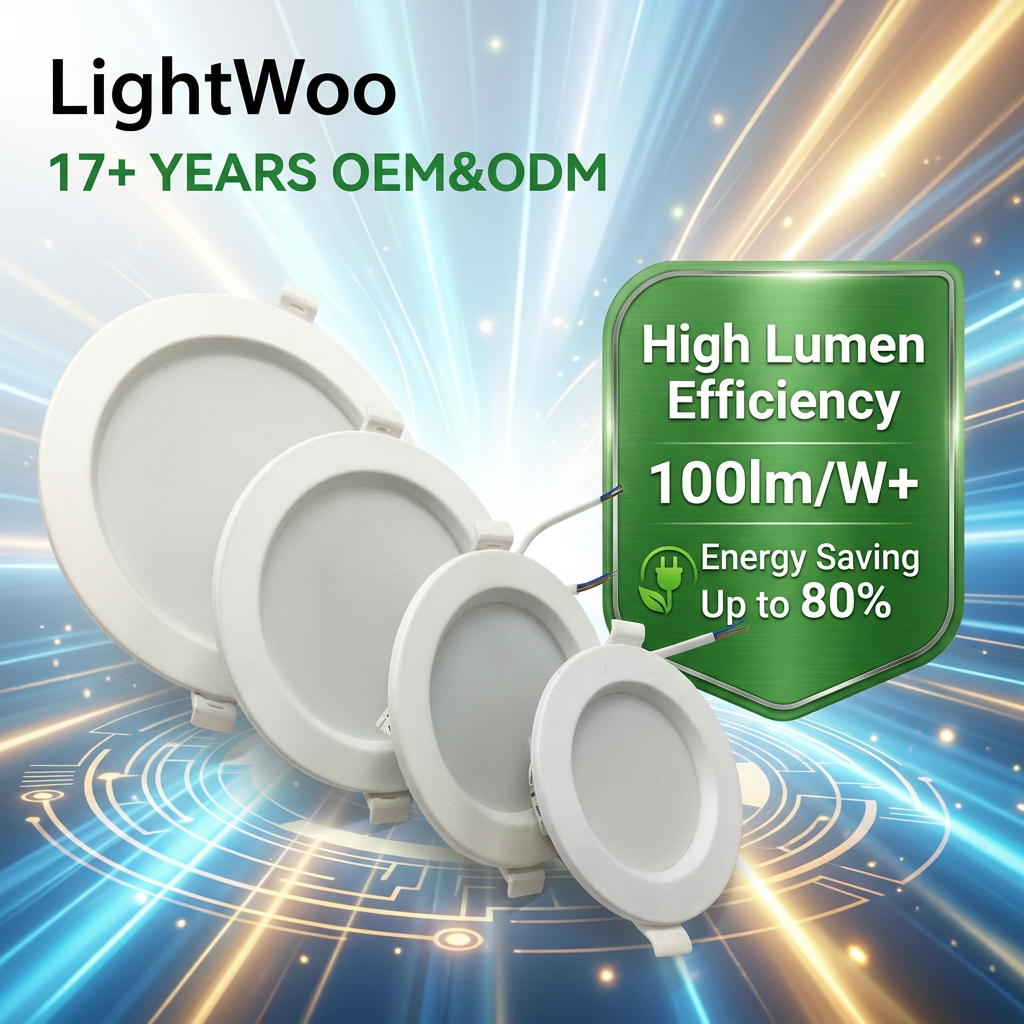Round LED Panel Light Ceiling Lamp SMD Recessed Mounted 5W 7W 12W 15W Bedroom Corridor Hallway High Lumen Efficiency Energy Save