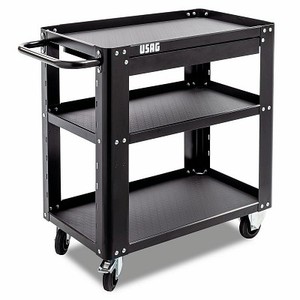 USAG <b>Tool</b> <b>Cart</b> 3 Shelf Heavy Duty Workbench Storage Rolling Utility <b>Cart</b> - Product Image 1
