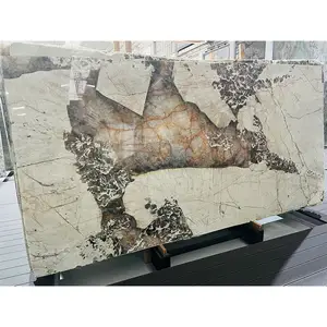 Hzx Groothandelsprijs Pandora Wit Marmeren Plaat Patagonia Marmeren Plaat Tegel Natuurlijke Luxe Steen Braziliaanse Pandora Marmer