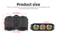 Phares de projecteur bi-LED Moontech haute puissance 80W à grille, 12V 3000K 6000K, feux de croisement et de route