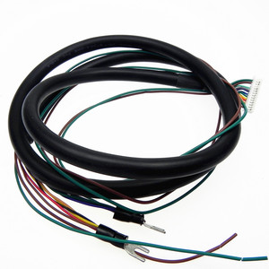 Câble d'alimentation 2 broches PHR vers borne M3 avec joint torique et gaine tressée noire pour protection statique des écrans tactiles industriels LCD - Product Image 4