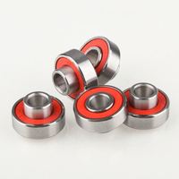 Roulement de roue de patin à roulettes 608 2RS en acier chromé C3, antirouille, plaqué zinc, silencieux, 1500 tr/min avec axe pour restaurants