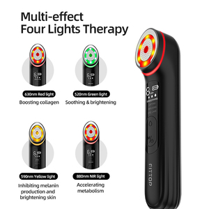 2025 OEM 7-en-1 Anti-âge beauté dispositif Micro courant équipement de levage <span class=keywords><strong>Portable</strong></span> visage compresse chaude et dispositif de luminothérapie