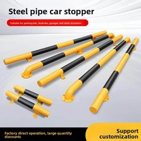 Poteau de stationnement robuste en acier rainuré, butée de voiture avec protection IP55, remplissable d'eau, auto-installable pour garage et usage routier