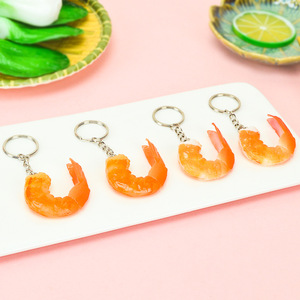Porte-clés créatif en forme de crevette, amusant, en plastique, réaliste, accessoires de sac, breloque de sac, porte-clés homard - Product Image 4