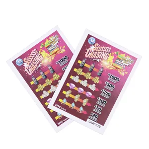 Factory Price Instant Peel Off Tickets 1 Window Round Pull Tabs Gambling Tickets And Board