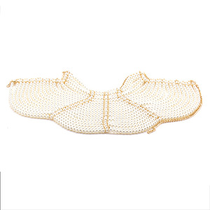 Collier de corps en perles pour <span class=keywords><strong>femme</strong></span>, chaîne de corps avec grosses perles, haut court épais, soutien-gorge en <span class=keywords><strong>maille</strong></span>, collier ras du cou, écharpe d'épaule, bijoux, costume - Product Image 3