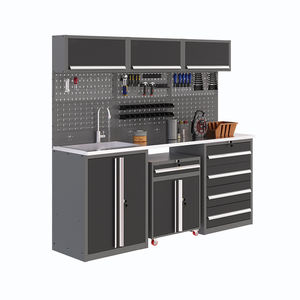 Gabinete de herramientas de acero combinado grande para Taller, garaje, personalizable, OEM, muebles de metal y banco de trabajo, caja de herramientas, almacenamiento de garaje - Product Image 6