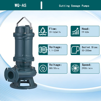 Pompa Air Limbah Submersible WQ-AS 1.1-22kW 19-163m3/jam 19-62m untuk Drainase Industri dan Kota