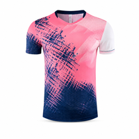 T-shirt de badminton, volleyball et tennis de table personnalisé, directement de l'usine, faible MOQ, séchage rapide, sublimation, vente en gros, fournisseur OEM