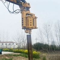 KS40 Pile driver hydraulique à prise latérale pour excavatrice, avec 4 excentriques