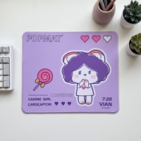 Tapis de souris POPMAT transfrontalier, motif dessin animé, repose-poignet mignon pour fille, petite taille, anime, publicitaire, transfert thermique, pour bureau et ordinateur