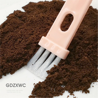 Gadget multifonctionnel pour la maison, emballé individuellement, pratique, 2 en 1, 5 ml, 2 grammes, poils en PBT, brosse de nettoyage avec cuillère doseuse