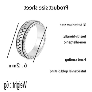 yunnique Men's <b>Titanium</b> Steel <b>Ring</b> Geometric Pattern Irregular Diamond Design Gift Jewelry FY280101 - Product Image 2