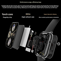 Montre connectée Q19 Pro Max 2,1 pouces, appels, assistant vocal, moniteur de fréquence cardiaque, SpO2, étanche, OEM ODM pour hommes et femmes