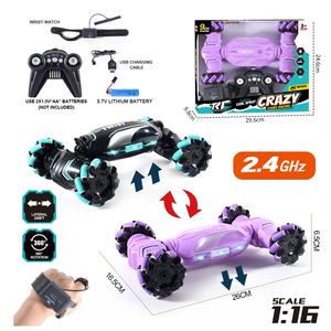 KK nouveau 1:16 enfants jouets radiocommandés nouvelle <span class=keywords><strong>voiture</strong></span> cascadeuse RC améliorée avec musique et lumière contrôlée à la main geste voitures RC - Product Image 2