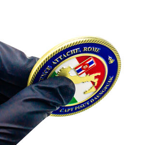 Fabricants Logo 3D Alliage de zinc Collections commémoratives en métal Euro Vieux Plaqué Or Argent Pièces personnalisées - Product Image 2