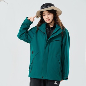 Chaqueta Cortavientos para Mujer con Forro Interior, Color Sólido en Contraste, Abrigo de Trabajo para Invierno - Product Image 4