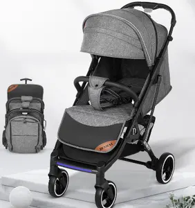Hoge Kwaliteit Mode Draagbare Een Hand Folding Baby Kinderwagen Licht Gewicht Luxe Ontwerp Wandelaars Travel Kinderwagens