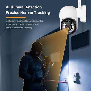 Tuya ngoài trời wifi an ninh PTZ Mạng Máy ảnh không thấm nước hai chiều âm thanh ai hình người theo dõi tầm nhìn ban đêm phát hiện chuyển động CMOS - Product Image 4