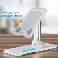 Support de téléphone et tablette 3-en-1 en aluminium, réglable, flexible, télescopique, pliable, pour bureau et lit, modèle TC01