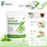 Fabricant de poudre d'édulcorant à base de stévia OEM ODM, poudre naturelle à base de plantes sans sucre en sachet refermable, étiquette privée en vrac