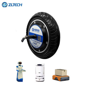 बिल्ट-इन-एन्कोडर 8 इंच 5nm 36/48v 350w 400 आरपीएम 1024 तार 100 किलोग्राम भार ब्रशलेस डीसी सर्वो इलेक्ट्रिक व्हील हब मोटर - Product Image 5