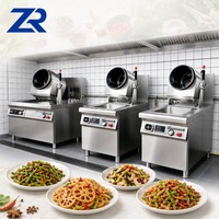 Mesin Robot Masak untuk Restoran, Robot Penggoreng Cerdas, Mesin Masak Komersial