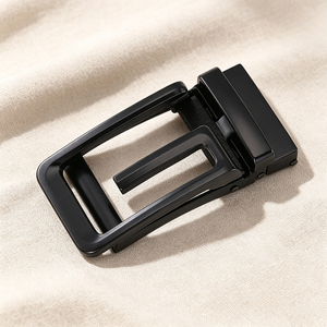 Boucle de ceinture en alliage plaqué or rose avec incrustation noire, fermoir à ardillon réversible, pour tenue formelle, 35 mm, boucle de remplacement - Product Image 4