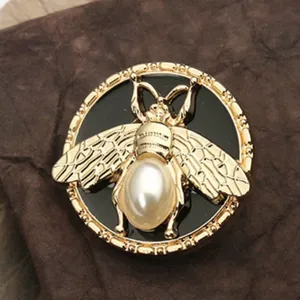 23Mm Sang Trọng 3D Động Vật <span class=keywords><strong>Epoxy</strong></span> Men Bee Hợp Kim May Chân Nút Phụ Kiện May Mặc Kim Loại May Trên Nút Cho Áo - Product Image 2