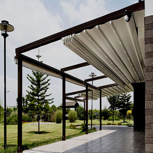 2-20% de réduction Toit de <span class=keywords><strong>terrasse</strong></span> motorisé Couverture de patio rétractable Arches extérieures en aluminium bioclimatique Idées de toit de pergola étanche - Product Image 2