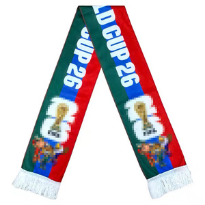 צעיפי כדורגל מודפסים בהתאמה אישית עם לוגו לאירועי גביע העולם בכדורגל 2026 מקסיקו ארה\\\"ב קנדה, אביזרי אוהדים, צעיף פלנל לעידוד - Product Image 6